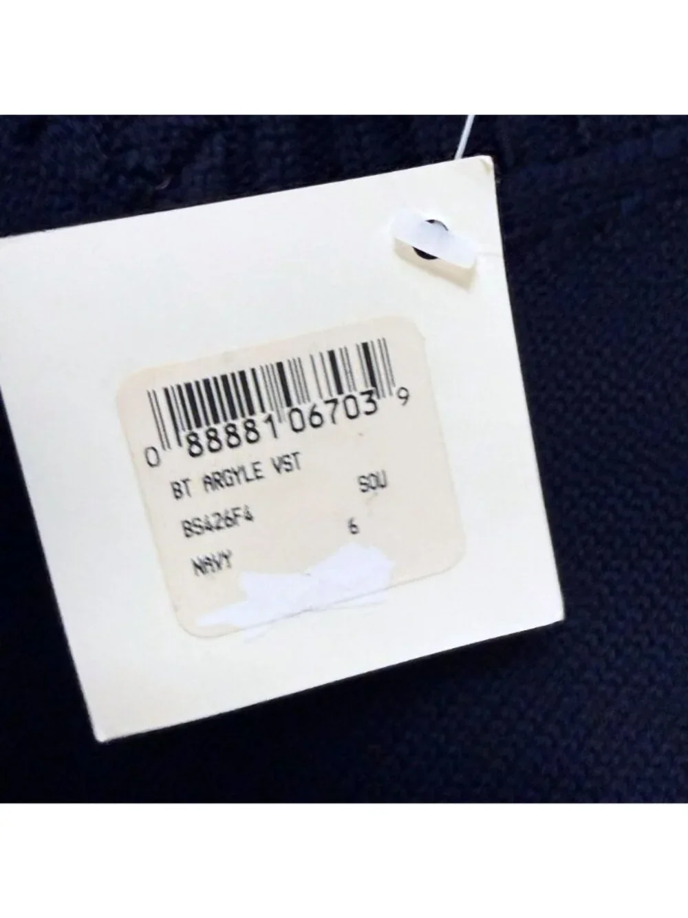 Best & Co by Susie Boys Sweater Vest Size 6Y Navy Blue Argyle Cotton Preppy NWT